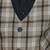 Cotton woven checks shirt trouser waistcoat set-brown