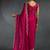 Magenta sequin embroidered fendy two tone satin silk blend saree sari