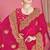 Magenta sequin embroidered work two tone silk blend saree sari