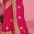 Magenta sequin embroidered work two tone silk blend saree sari