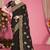 Black sequin embroidered work two tone silk blend saree sari