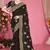 Black sequin embroidered work two tone silk blend saree sari