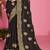 Black sequin embroidered work two tone silk blend saree sari