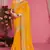 Mustard sequin embroidered work two tone silk blend saree sari