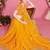 Mustard sequin embroidered work two tone silk blend saree sari