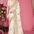 White sequin embroidered work two tone silk blend saree sari