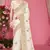 White sequin embroidered work two tone silk blend saree sari