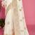 White sequin embroidered work two tone silk blend saree sari