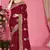 Maroon sequin embroidered work two tone silk blend saree sari