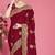 Maroon sequin embroidered work two tone silk blend saree sari