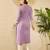 Women lavender viscose rayon solid embroidered straight kurta