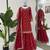 Maroon chinon silk embroidered sharara set.