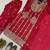 Ruby radiance chinon silk embroidered suit set