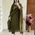 Green embroidery handwork & printed kurta  pant & dupatta set