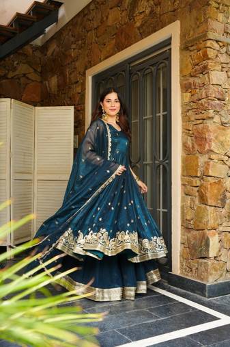 RAMA Simmar Silk EMBROIDERY PARTY WEAR SUIT SET