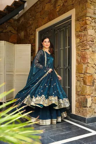 RAMA Simmar Silk EMBROIDERY PARTY WEAR SUIT SET