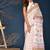 Orange kitten hand block printed cotton saree