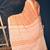 Orange hand block printed cotton saree