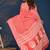 Crimson red hand block printed cotton saree
