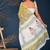 Yellow red hand block printed cotton saree
