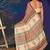 Marron black hand block printed cotton saree