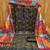 Black pc cotton embroidery dress material with dupatta
