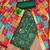 Green pc cotton embroidery dress material with dupatta