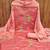 Peach jaam cotton sequins dress material with dupatta
