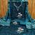 Blue jaam cotton embroidery dress material with dupatta