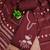 Maroon jaam cotton embroidery dress material with dupatta