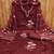 Maroon jaam cotton embroidery dress material with dupatta