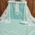 Sky blue modal silk printed dress material with dupatta