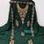 Green georgette embroidery dress material with dupatta