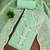 Light green chanderi cotton sequins dress material with dupatta