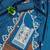 Blue cotton sequins dress material with dupatta