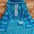 Blue cotton printed dress material with dupatta