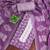Purple cotton printed dress material with dupatta