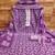 Purple cotton printed dress material with dupatta