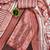 Peach cotton printed dress material with dupatta