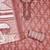 Peach cotton printed dress material with dupatta