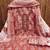 Peach cotton printed dress material with dupatta