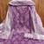 Purple cotton printed dress material with dupatta