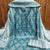 Sea green cotton printed dress material with dupatta