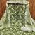 Green cotton printed dress material with dupatta