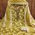 Mehandi cotton printed dress material with dupatta
