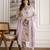 women's pure cotton embroidery work printed kurta pant with dupatta set