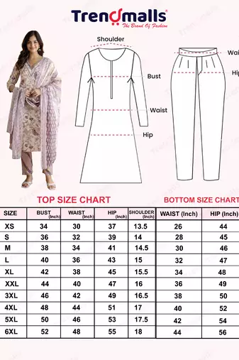 Trendmalls women's pure cotton embroidery work printed kurta pant with dupatta set