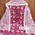 Magenta cotton printed dress material with dupatta
