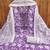 Purple cotton printed dress material with dupatta