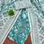 Sea green cotton printed dress material with dupatta